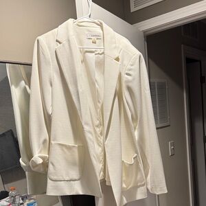 Calvin Klein Women's Ivory Blazer